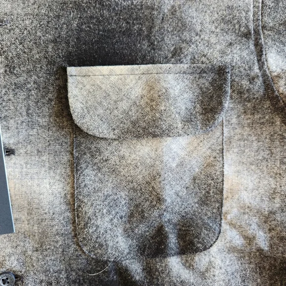 Pendleton The Original Board Shirt Plaid Long Sleeve Charcoal Ombre Large Tall - Picture 6 of 16